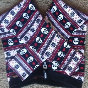 Torrid Fairisle Skull Skully leggings size 2